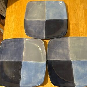 Quadrettini Hand Painted Dinner Plates - set of 3